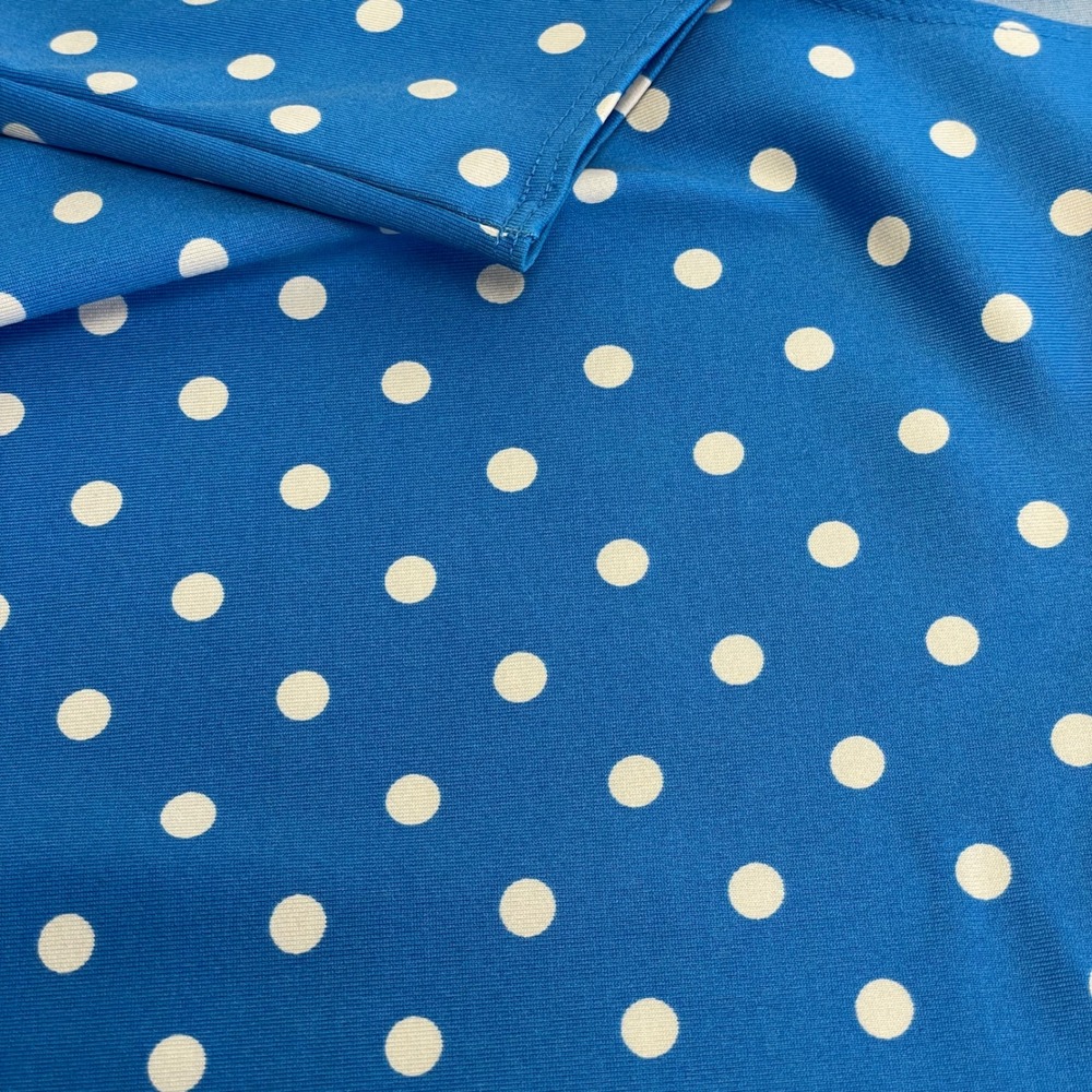 Chico's Polka Dot Microfiber Tank Top Size 3 XL Teal Blue White Sleeveless‎ - Picture 5 of 9